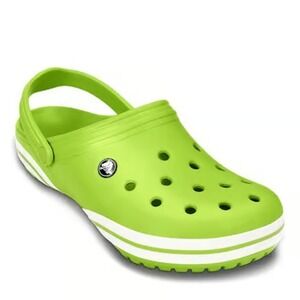 Crocs Unisex Kid's Volt Green/Grey Crocband Slip-On Casual Clogs Size US 8C